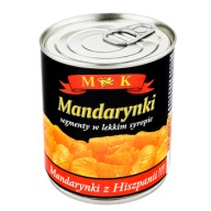 1x 312g MK Mandarínkové segmenty v light sirupe