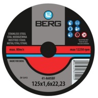 BERG INOX REZNÝ KOTÚČ NA NEREZ 1,6 125x1,6x22 1,6mm NEREZ