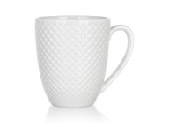 Porcelánový hrnček BANQUET DIAMOND 410ML, keramika, biely