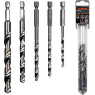 VŔTAČKY DO KOVU HRUBÉ 4-10MM HSS HEX 1/4” SADA 5 KS.