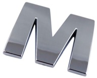 ZNAK PÍSMENO PÍSMENO CHROME M M VEĽKÉ 5,6CM F2A08