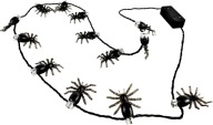 SPIDER LED HALLOWEENOVÁ DEKORÁCIA SVIETIACI NÁHRDELNÍK SPIDER OZDOBA