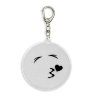 Mäkký reflexný prívesok Emoji Silver Premium 3M Kiss