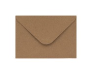 Ozdobné obálky na pozvánky C6 Brown ECO KRAFT Natural, 50 kusov