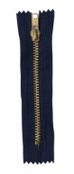 Námornícka modrá neoddeľujúci kovový zips, 18 cm