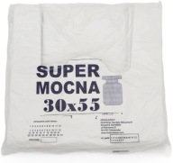 Biele jednorazové tašky 30x55 SUPER STRONG