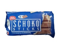 Schoko Sticks extra knuspring & schokoladig 4ks 166g