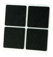 Plstené podložky pod nábytok fi 45x45 čierne 4 KS.