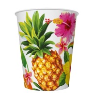 Hawaiian party papierové poháre, 8 ks.