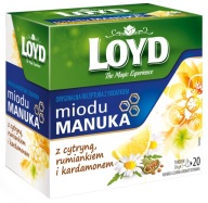 Expres čierny čaj Manuka Med Lemon Harmanček Kardamóm 20T. LOYD