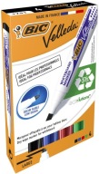 BIC VELLEDA 1751 ZNAČOVAČ ZMAZATELNÝ ZA SUCHA, ZREZANÝ NA DOSKY, SADA 4 FARIEB