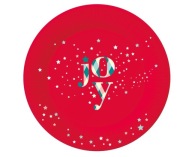 Papierové taniere Joy Red 18 cm 6 ks.