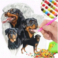 Diamantová maľba DOG Diamantové vyšívanie 5D obrázky 5D diamantové maľby