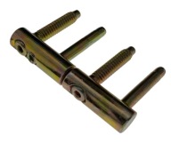Nastaviteľný dvojdielny skrutkovací pánt, priemer 16mm, zlatý