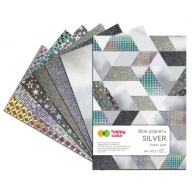 Happy Color A4 blok 10 listov s motívmi SILVER