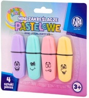 Mini pastelové zvýrazňovače Astra blister 4 kusy