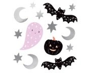 Halloweenske ozdoby nálepky pre deti 56 ks