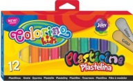 Plastelína COLORINO okrúhla, 12 farieb, zlatá a strieborná