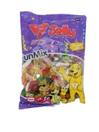 ŽELÉ S OVOCNOU PRÍCHUŤOU S OVOCNÝM ŠŤÁVOM FANMIX mix tvarov 800g