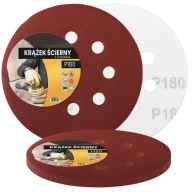10x brúsny kotúč Otvory na suchý zips 125 mm P180 kotúče Kotúč Brúsny kotúč