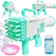 MYDLOVÁ BUBLINOVÁ PIŠTOĽ BUBLINOVÝ STROJ BAZOOKA AUTOMAT PRE DETI + TEKUTINY