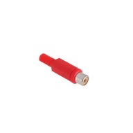 RCA zásuvka pre červený plastový kábel / GNI0063B