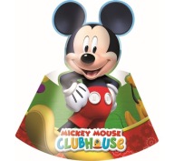 Narodeninové papierové čiapky MICKEY MOUSE, 6 ks.