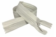 Pevný skrytý zips, šedá olivová, 22 cm