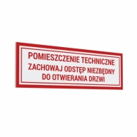 Nálepka - Technická miestnosť, rozteč 10x30