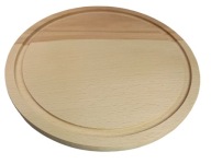 KRAJNÁ DOSKA OKRUHÁ S DRÁŽKOU 25 CM DREVO