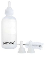 Barry King Fľaša na kŕmenie pre psa/mačku, 3 cumlíky + zubná kefka, 60 ml