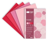 DECO ROSE blok A4 20 listov 5 farieb HAPPY COLOR 170 g/m2