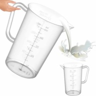 Plastový džbán s kuchynskou odmerkou na odmeranie mlieka, múky, cukru, 0,5l