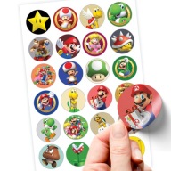 ZNAČKOVÉ NÁLEPKY SUPER MARIO BROS SUPER KVALITA 24S