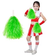 Roztlieskavacie bambuľky CHEERLEADER bambuľky ZELENÝ outfit