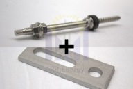 Dvojzávit A2 M10x200 nerez + adaptér 80x30x5