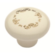 Nábytková kľučka GAMET GP21, mliečny porcelán, vzor 3