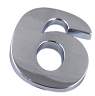 ZNAK ČÍSLO ČÍSLA PÍSMENO PÍSMENO CHROME 6 SIX G5O04