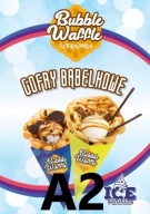 Plagát A2 reklama na bublinkové wafle, kornútky - reklama na vafle