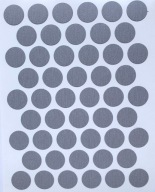 Samolepiace čiapky na nábytok 14mm - brúsený hliník (501) - 50 ks.