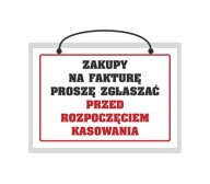 Laminovaný nápis NÁKUP NA FAKTÚRU - formát A5