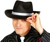 Gangster Hat Mafioso AL Capone Black Bachelor 20. rokov Gentleman