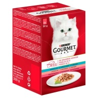 Gourmet Mon Petit mokré krmivo pre mačky tuniak losos pstruh 6x50g