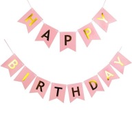 Narodeninový banner s nápisom HAPPY BIRTHDAY jeden rok starý 1-99 závesná dekorácia LONG