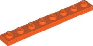 LEGO tanier 1x8 červenooranžová oranžová 6467485 3460
