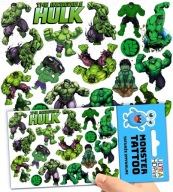 UMÝVAJÚCE DOČASNÉ TETOVANIE PRE DETI DETI HULK ORIGINÁLNE DIZAJNY