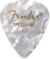 Gitarové trsátko Fender 351 Premium White Moto. Stredná