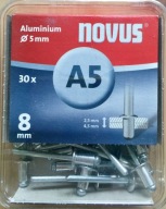 NOVUS Hliníkové nity A5/8 mm 30 ks 045-0026