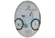 [046350] Kabošon s obrázkom 18*13mm bicykel 2 ks