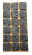 Samolepiace plstené podložky pod štvorcový nábytok – ŠEDÁ 25x25mm